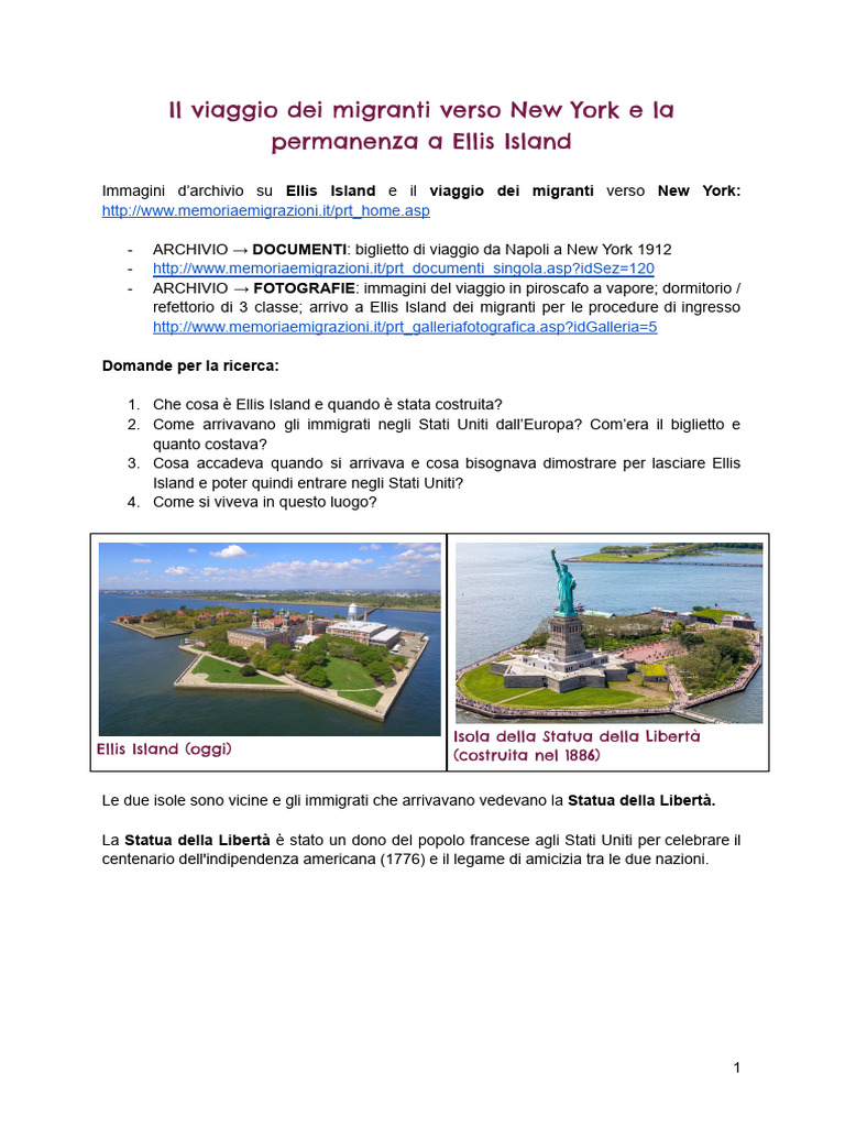 Ellis Island | PDF
