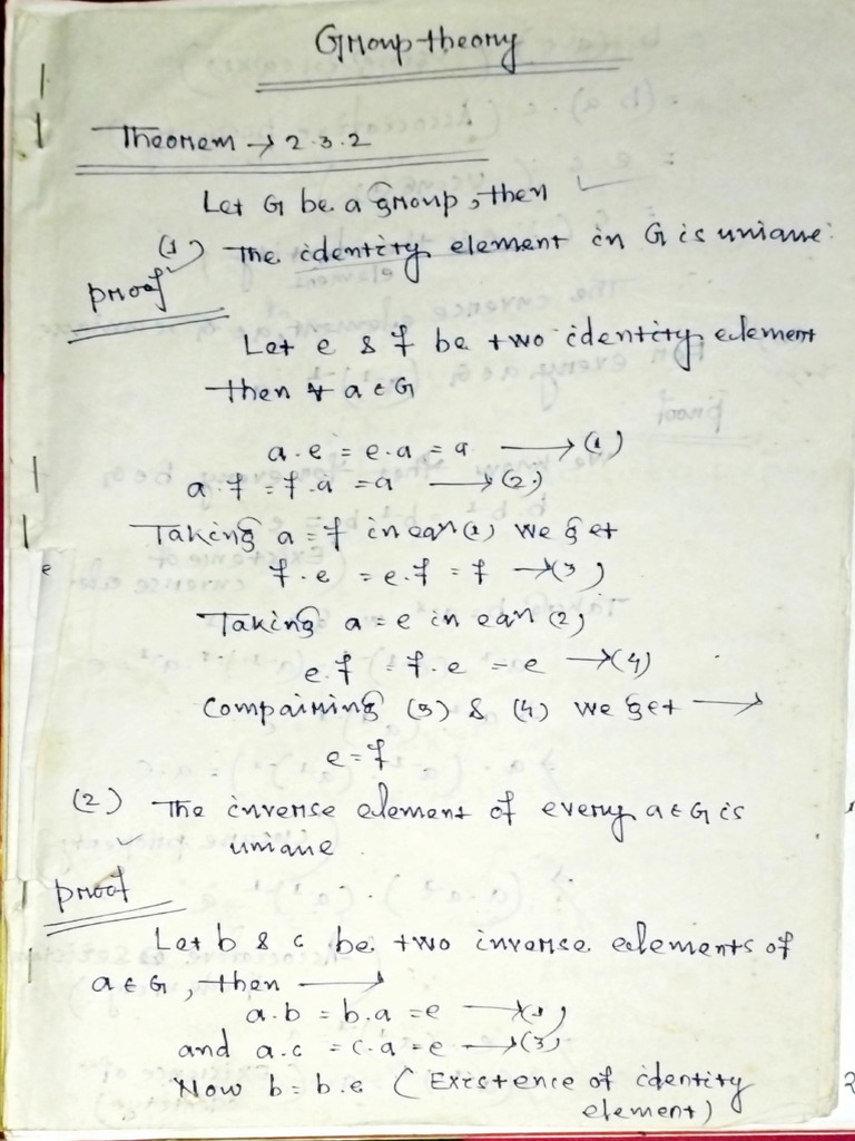 Group Theory Some Important Theorems | PDF