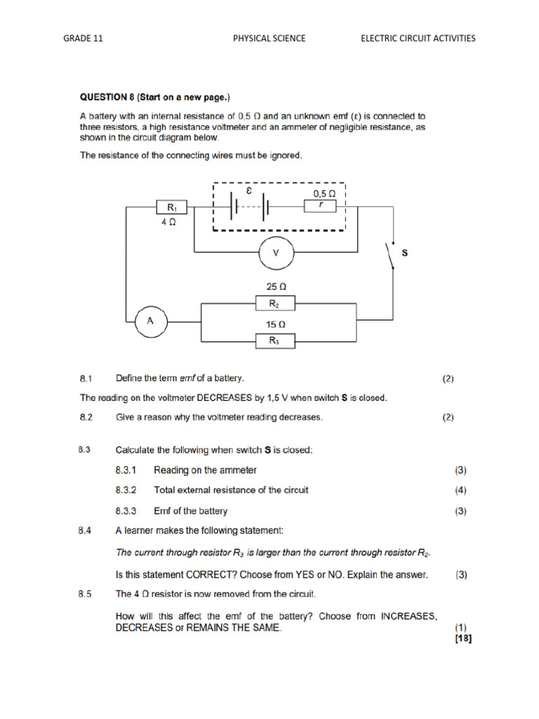 Electric Circuits Activities | PDF