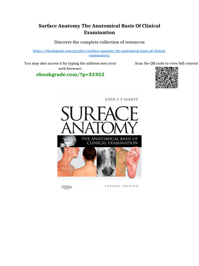 Surface Anatomy The Anatomical Basis of Clinical Examination Online ...