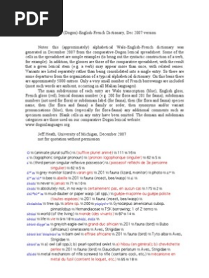 Walo Dict 12 07 Pdf Lexicon Pronoun