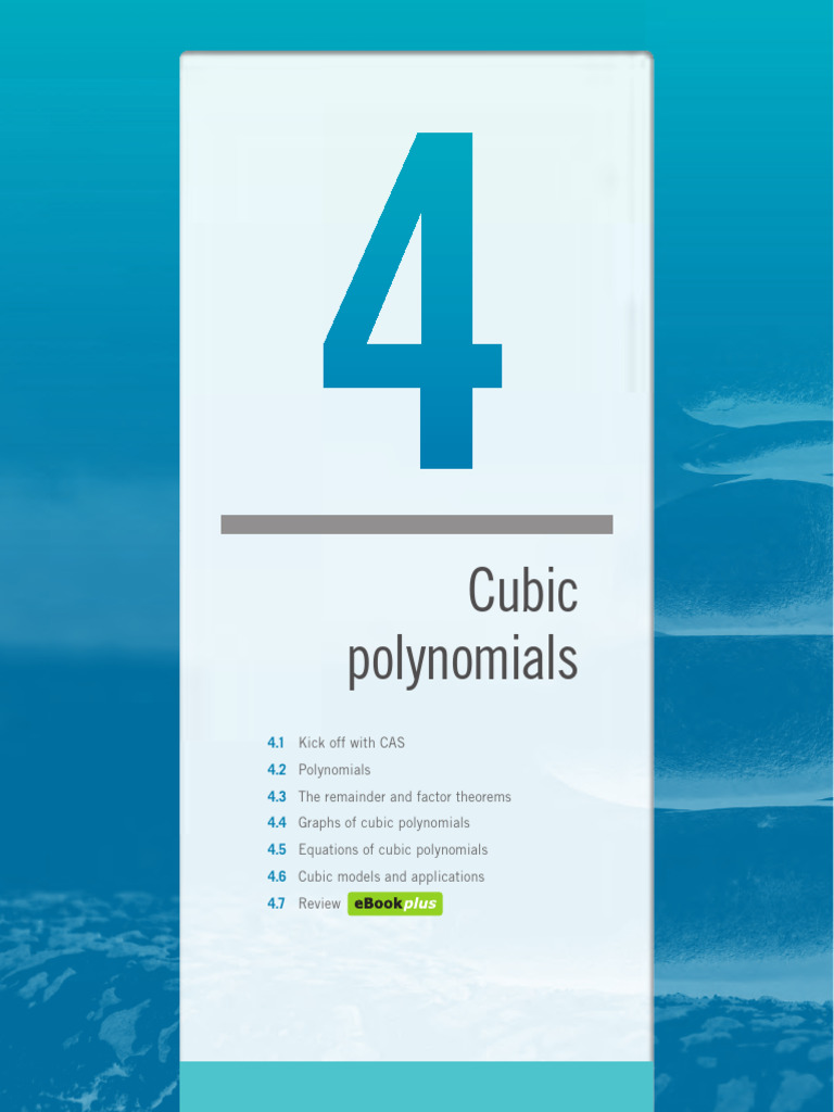 C 04 Cubic Polynomials | PDF | Polynomial | Mathematical Analysis