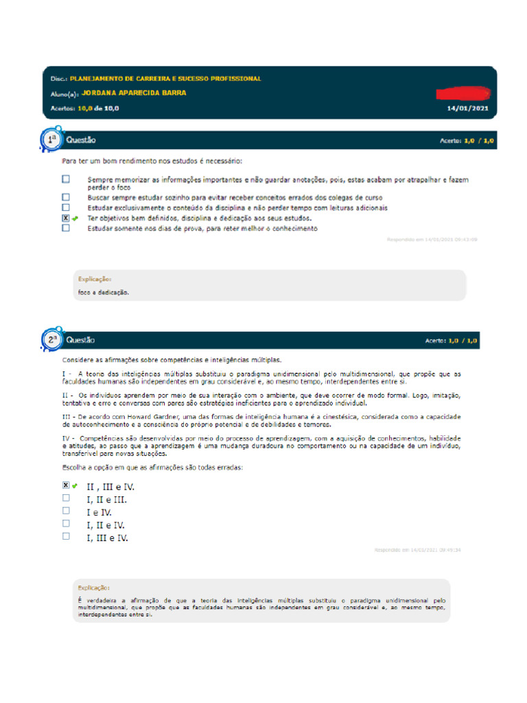Planejamento de Carreira e Sucesso Profissional | PDF
