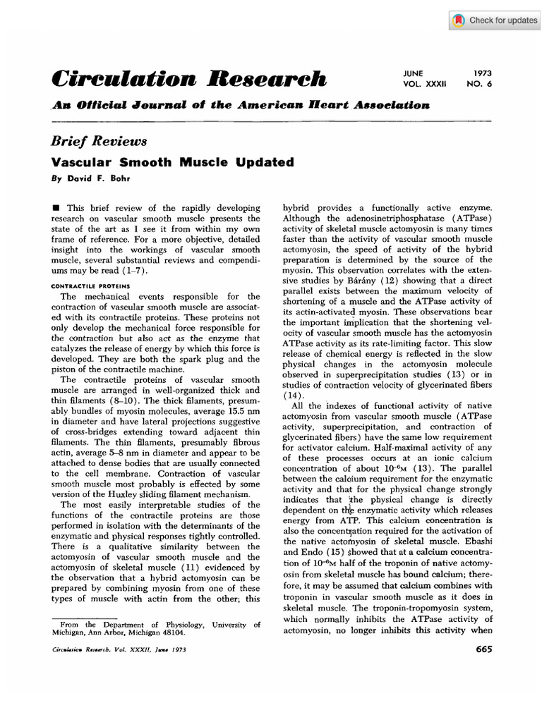 Bohr 1973 Vascular Smooth Muscle Updated | PDF | Muscle Contraction ...