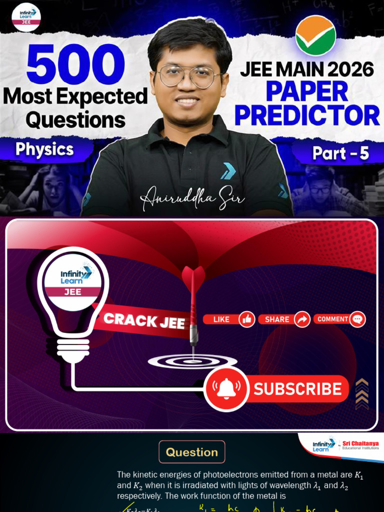 Session PDF 500 Most Expected Questions JEE Main 2026 Paper Predictor ...