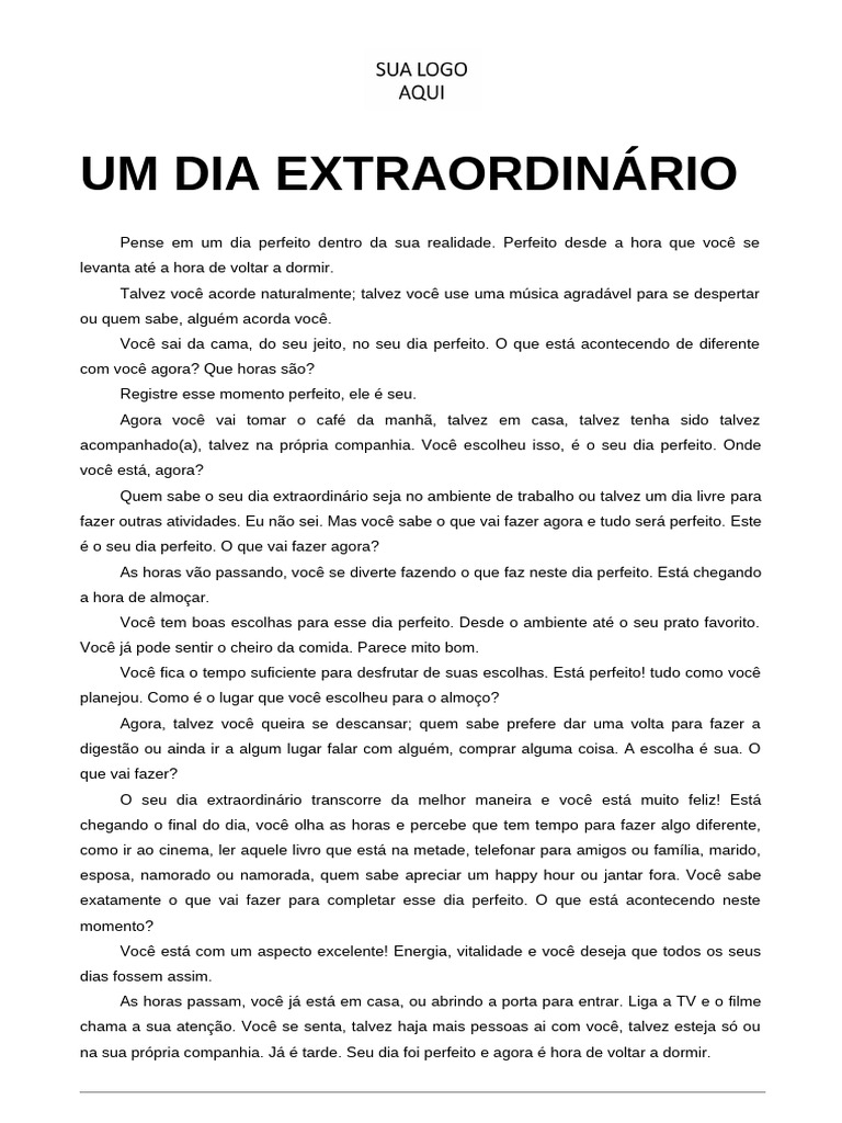 Um Dia Extraordinário | PDF