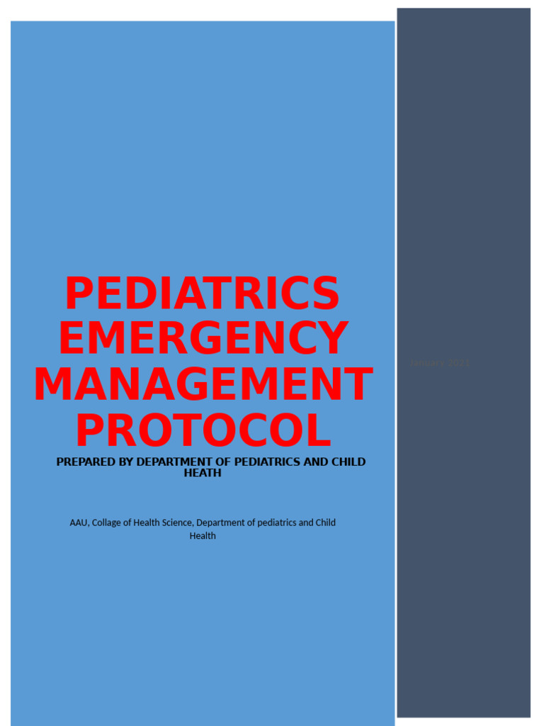 Pediatric Emergency Managment Guideline | PDF | Asthma | Pneumonia