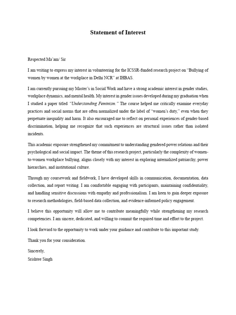 Statement of Interest | PDF