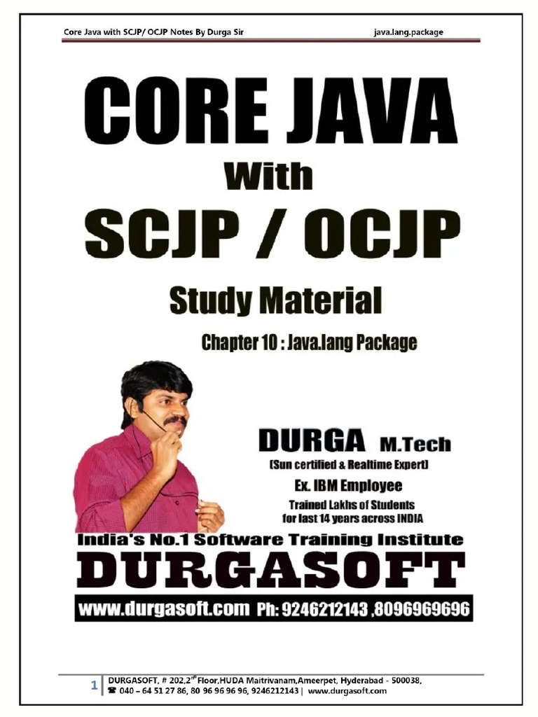 Java Lang Package | PDF