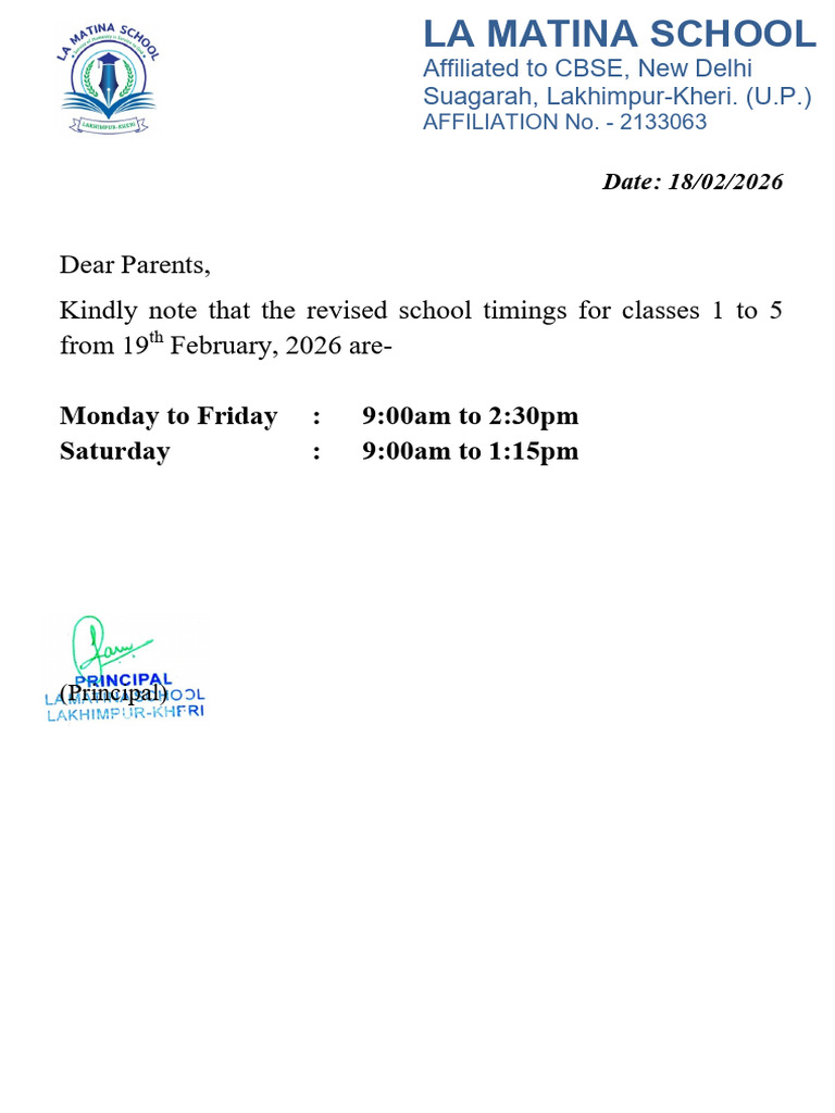 Notice Timing 18.02.2026 | PDF