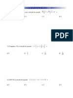 Exercícios de equação do primeiro grau