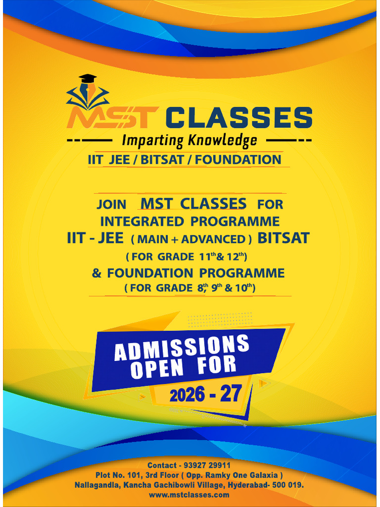 MST Classes Brochure | PDF
