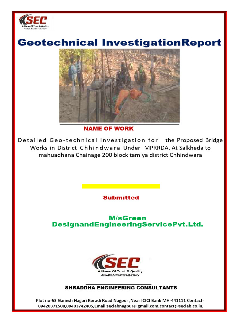 Report ch200 | PDF | Borehole | Earth Sciences