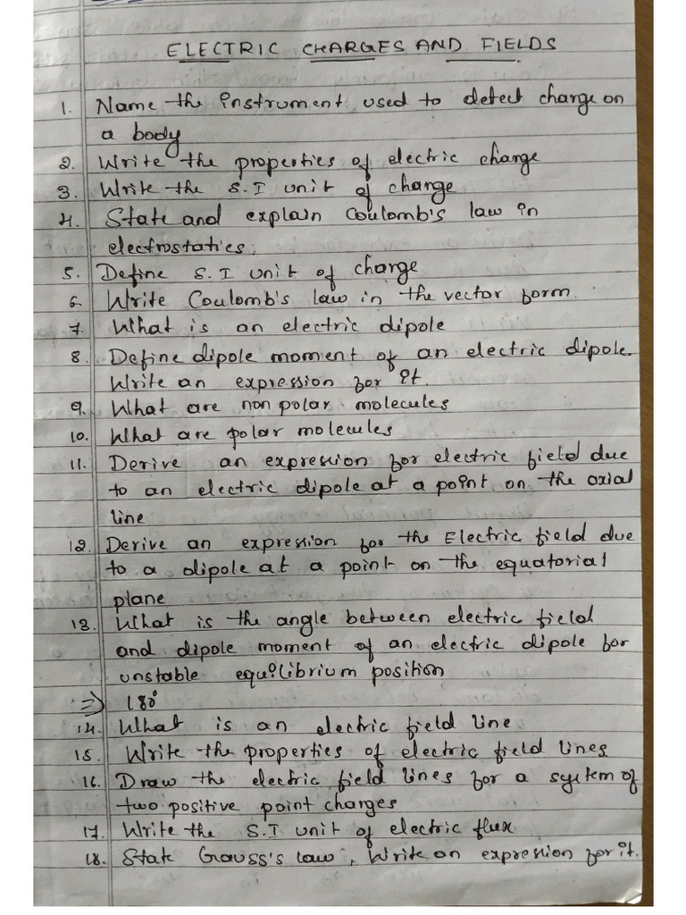 Class 12 Physics Imp Questions. | PDF