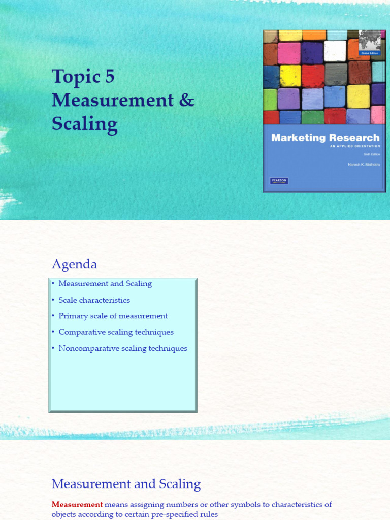 Topic 5 - Measurement and Scaling | PDF | Level Of Measurement ...