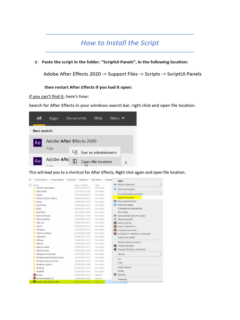 How To Install The Script | PDF