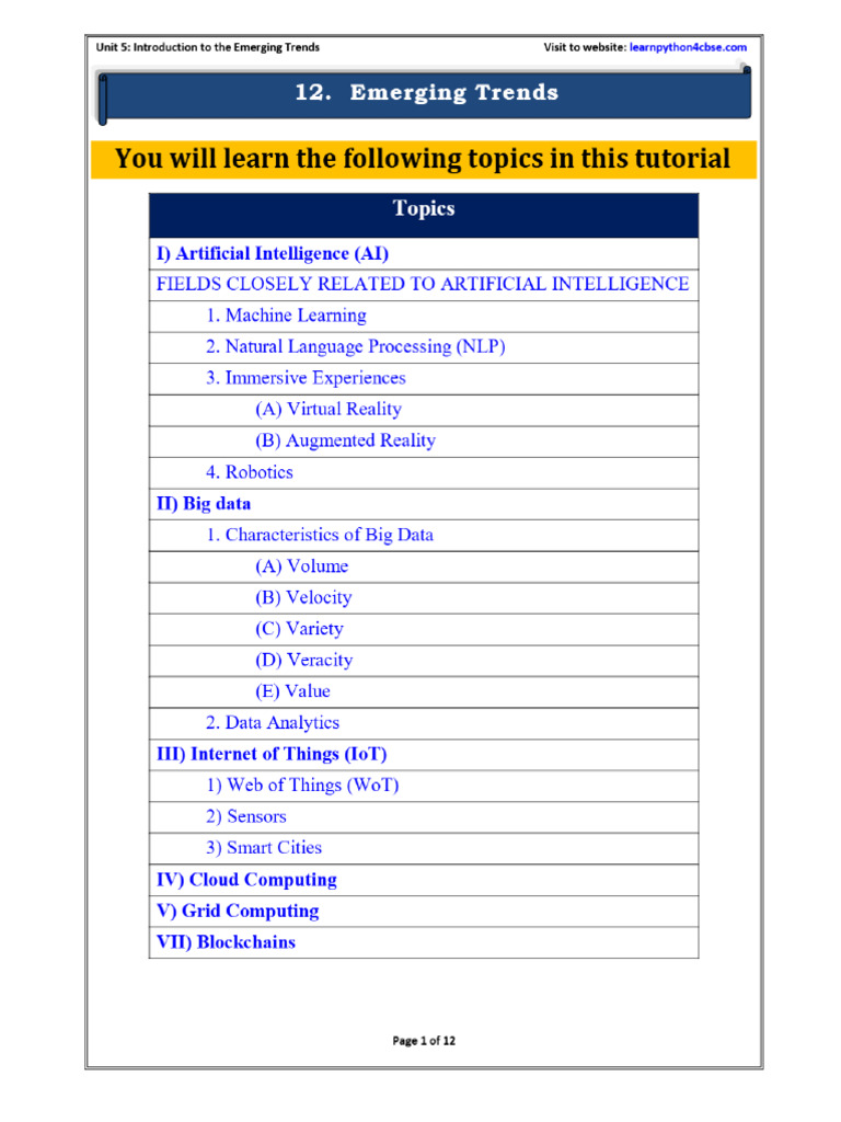 Emerging Trends | PDF