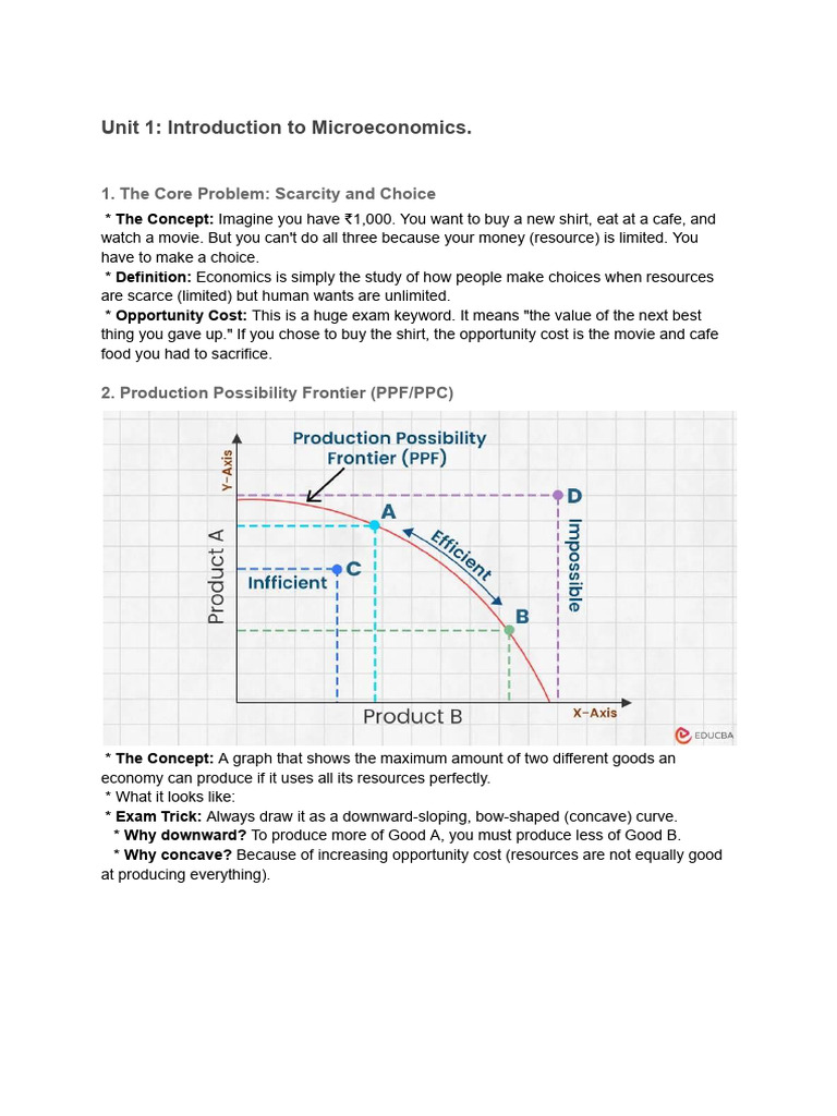 Unit 1 - Introduction To Microeconomics | PDF | Economic Equilibrium ...