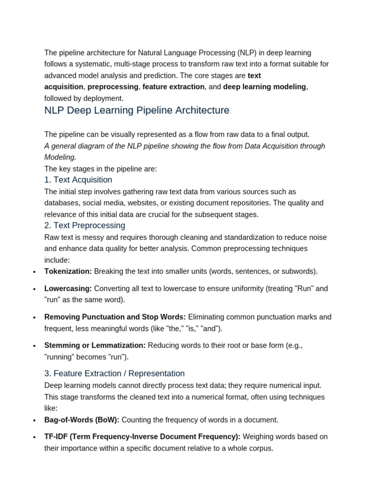 The Pipeline Architecture For Natural Language Processing | PDF | Deep ...