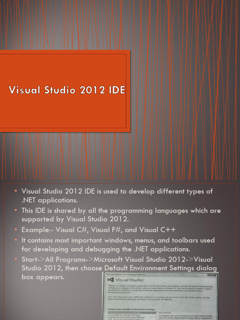 Visual Studio 2012 IDE | PDF | Window (Computing) | World Wide Web