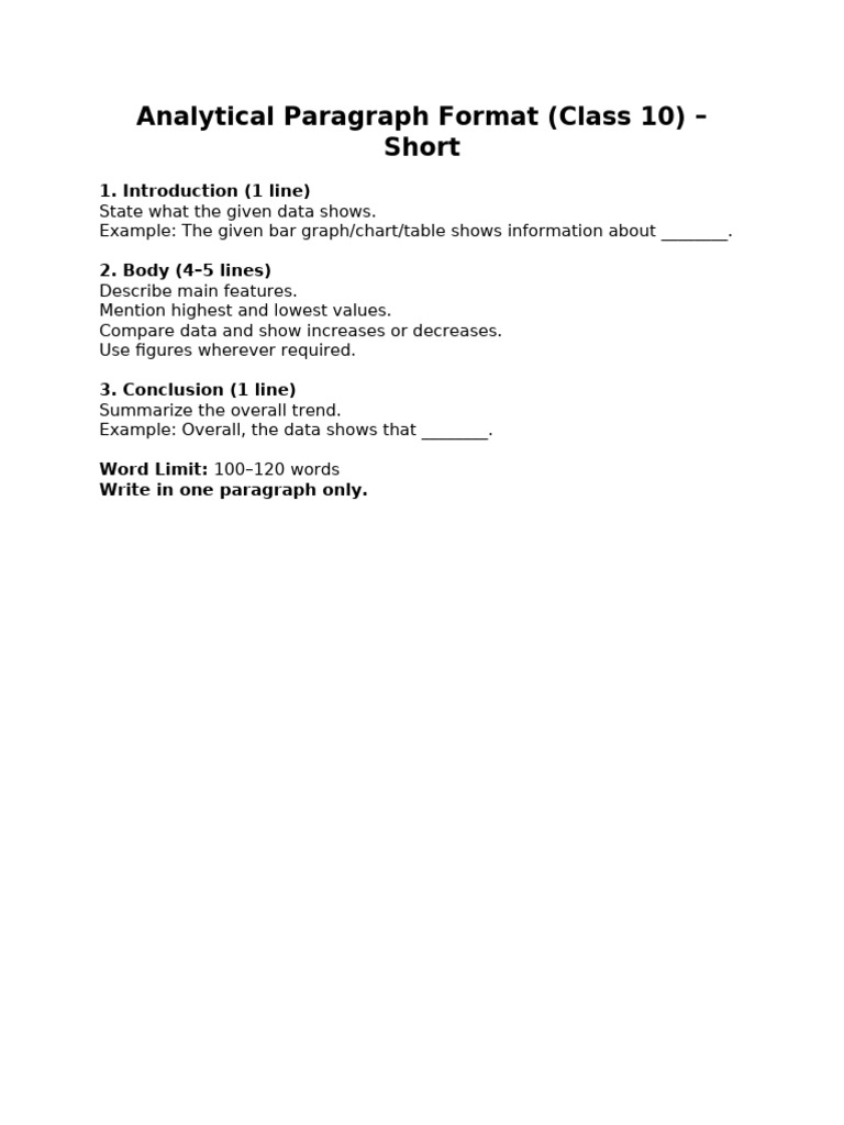 Analytical Paragraph Format | PDF