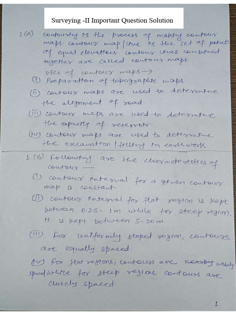 Surveying-II Important Question Solution | PDF