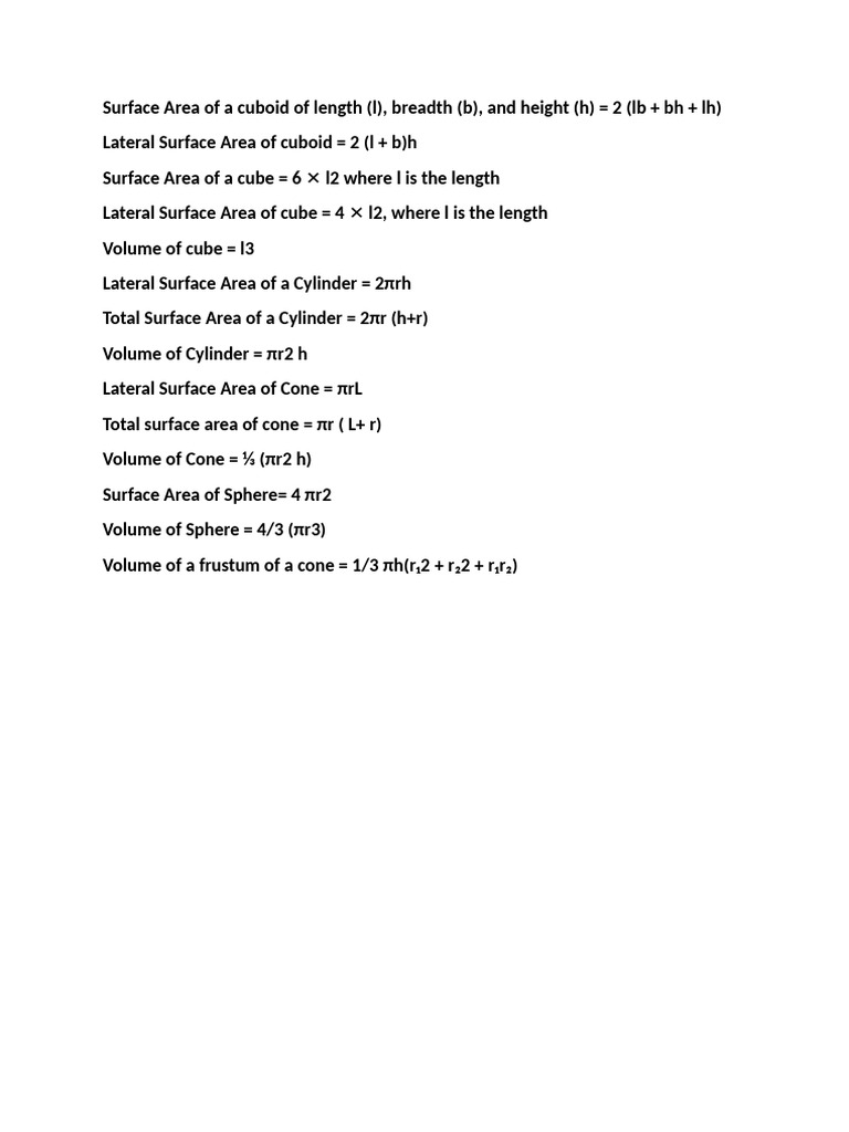 Surface Area of A Cuboid of Length | PDF