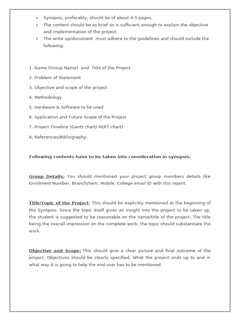 Project Synopsis Format For 7th 2 | PDF | Computing