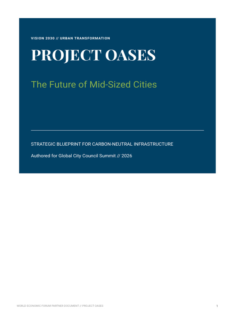 Project Oases Urban Master Plan | PDF | City | Infrastructure