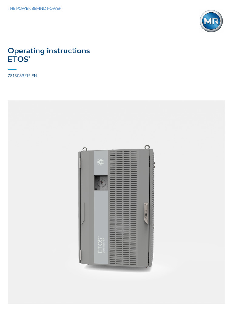 ETOS Manual | PDF | Transformer | Input/Output