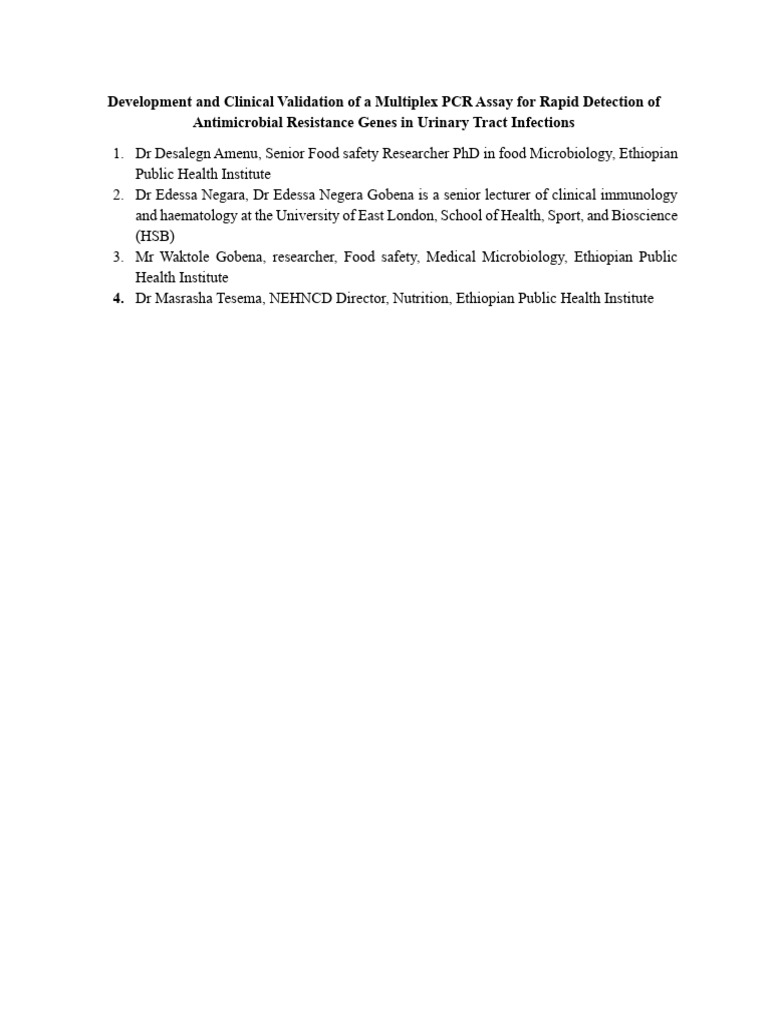 Development and Clinical Validation of A Multiplex PCR Assay For Rapid ...