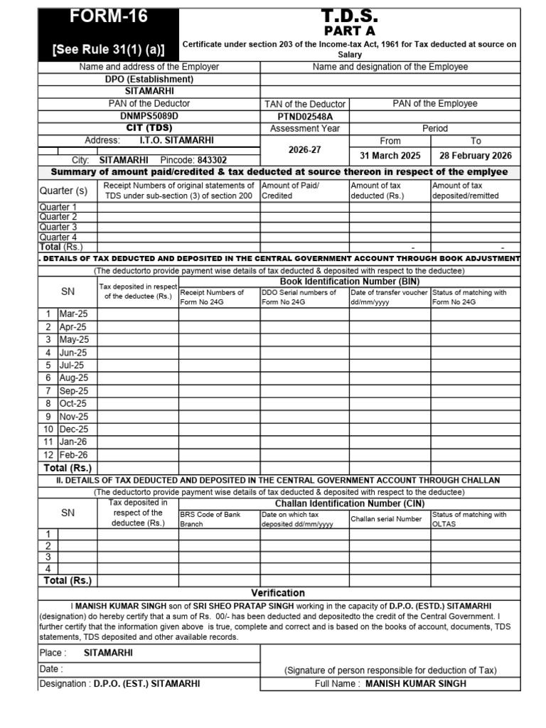 TDS 1 | PDF | Tax Deduction | Tax Exemption