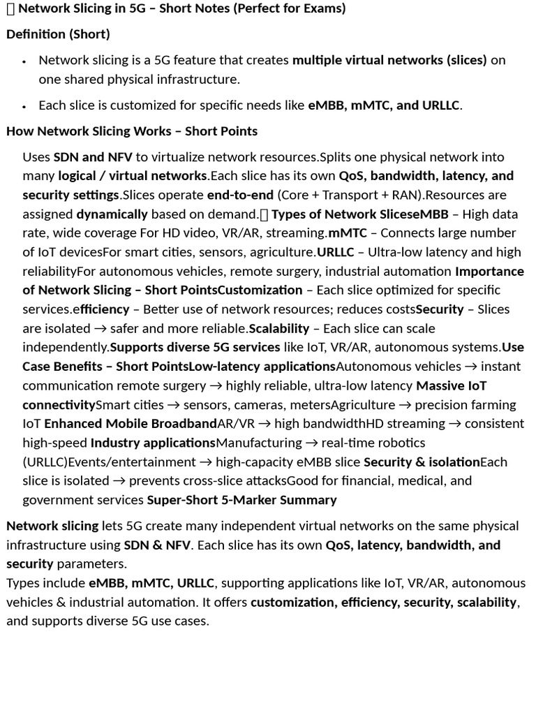 Network Slicing in 5G | PDF