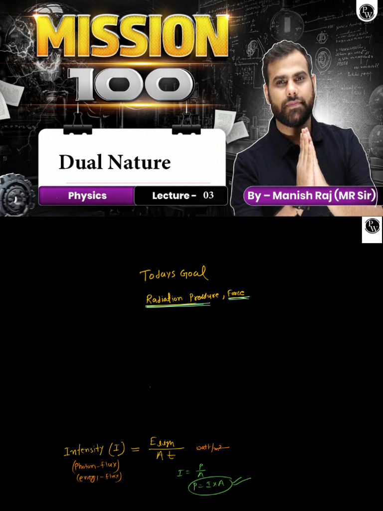 Dual Nature 03 Class Notes | PDF