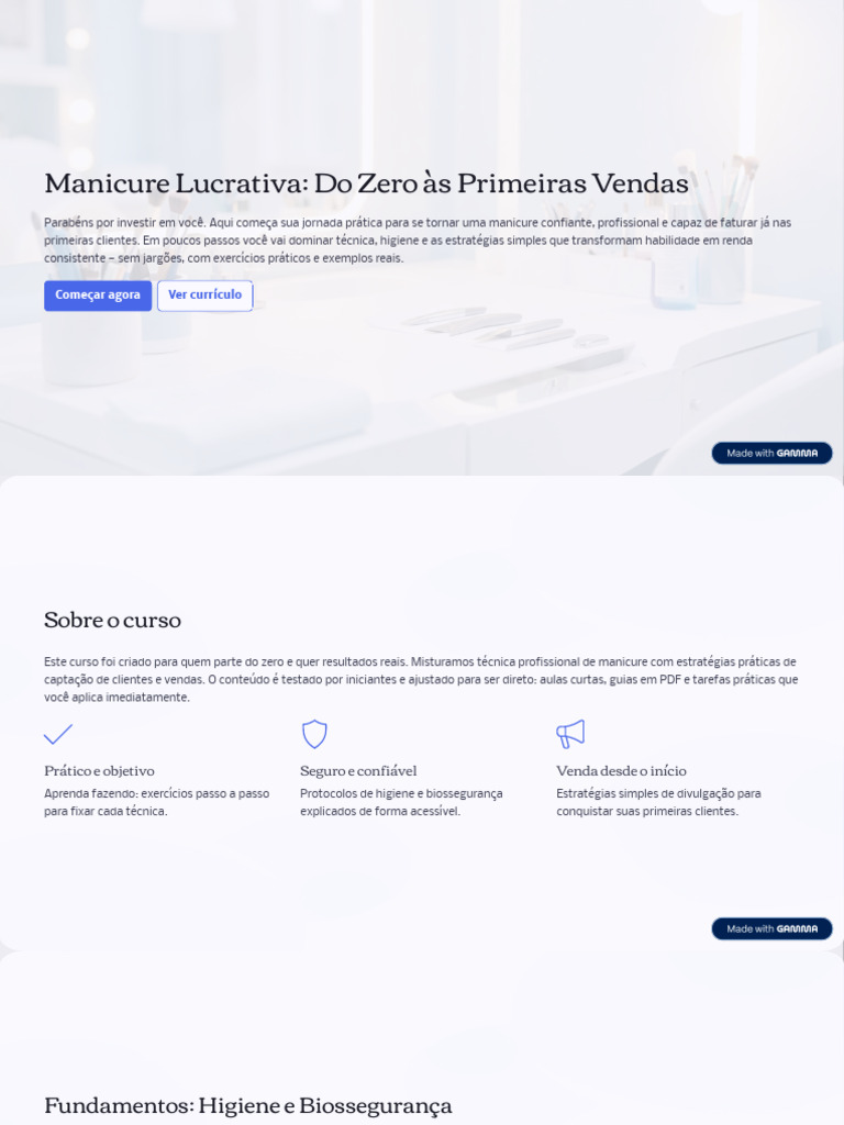 Manicure Lucrativa Do Zero As Primeiras Vendas | PDF