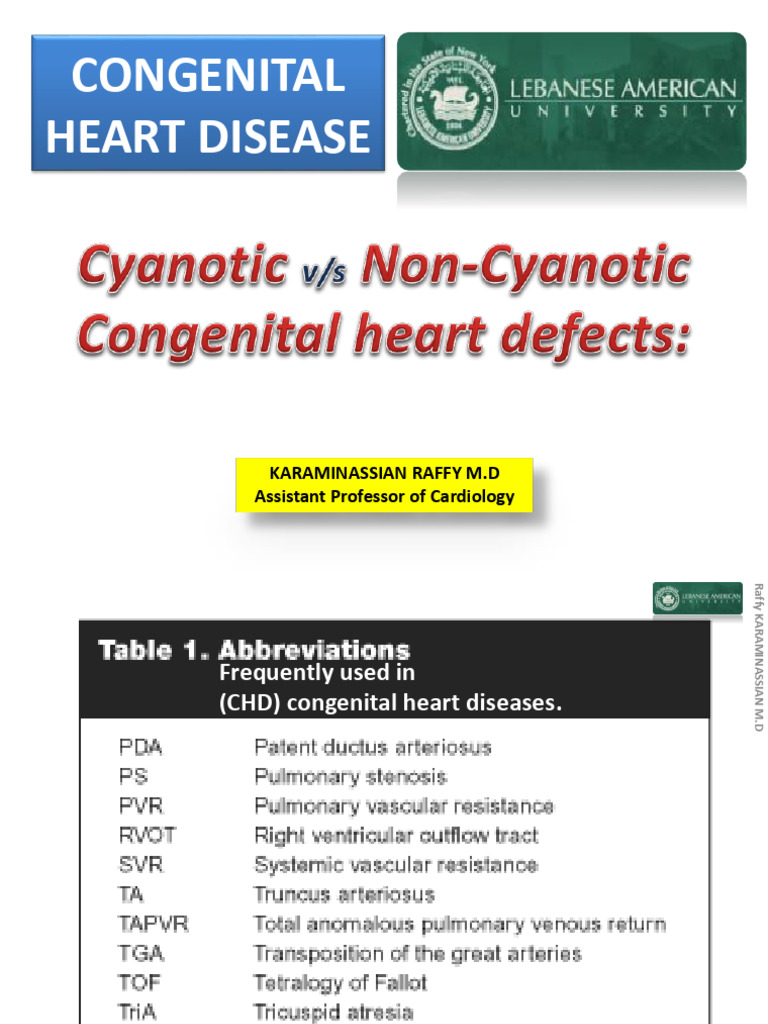 9-Cyanotic Vs Non Cyanotic CHD (Light) | PDF