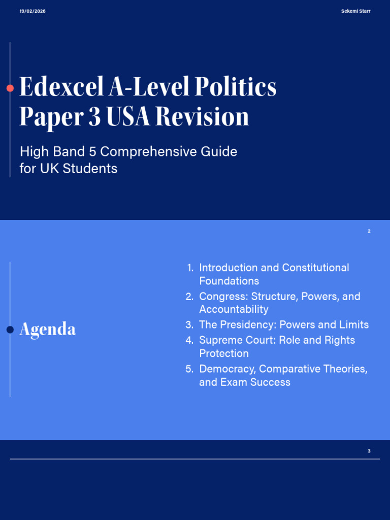 Edexcel A Level Politics Paper 3 USA Revision-22-Takeaways For A ...
