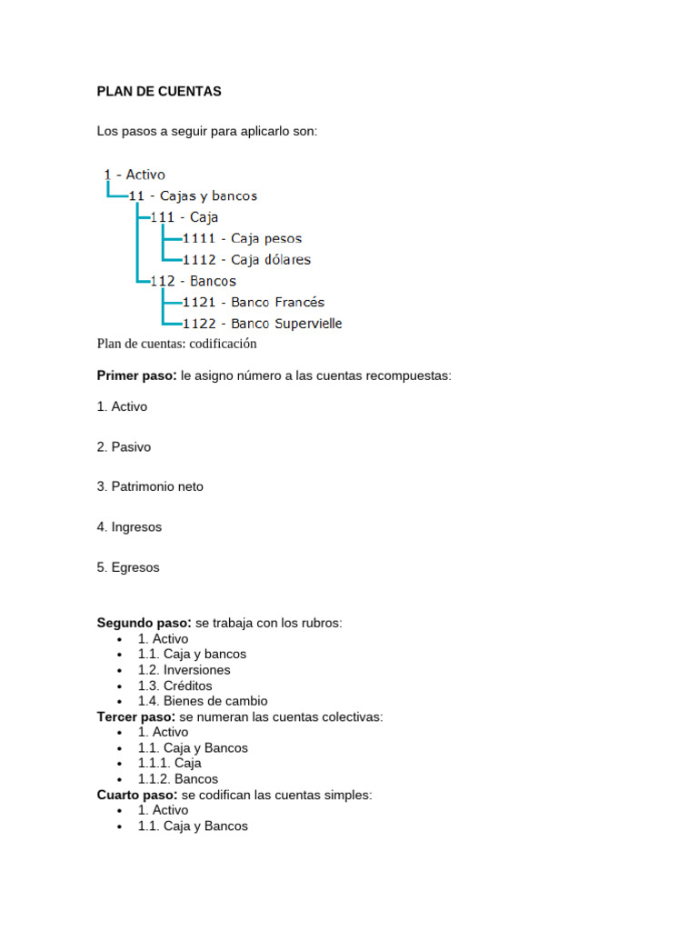 Ejemplo de Plan de Cuentas | PDF | Bancos | Business