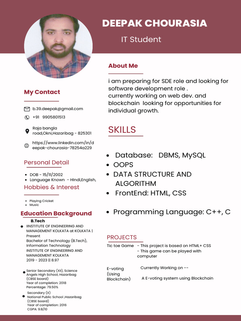 Deepak - Resume | PDF