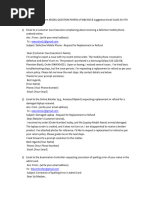 TCS Email Writing Practice Examples | PDF | Communication | Business