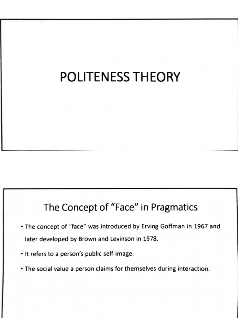 LL Politness Theory Notes | PDF