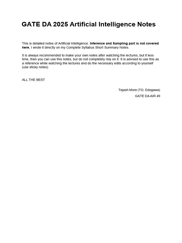 AI Notes | PDF