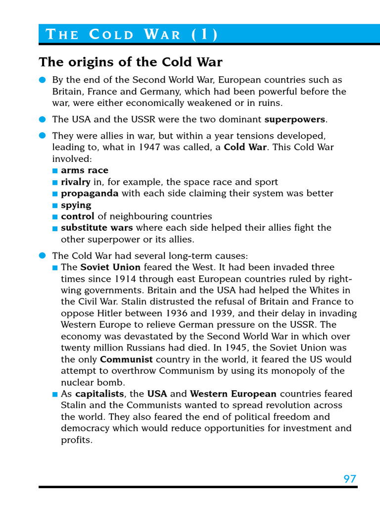 Allan Todd - GCSE Modern World History (Cold War) | PDF | Cold War ...