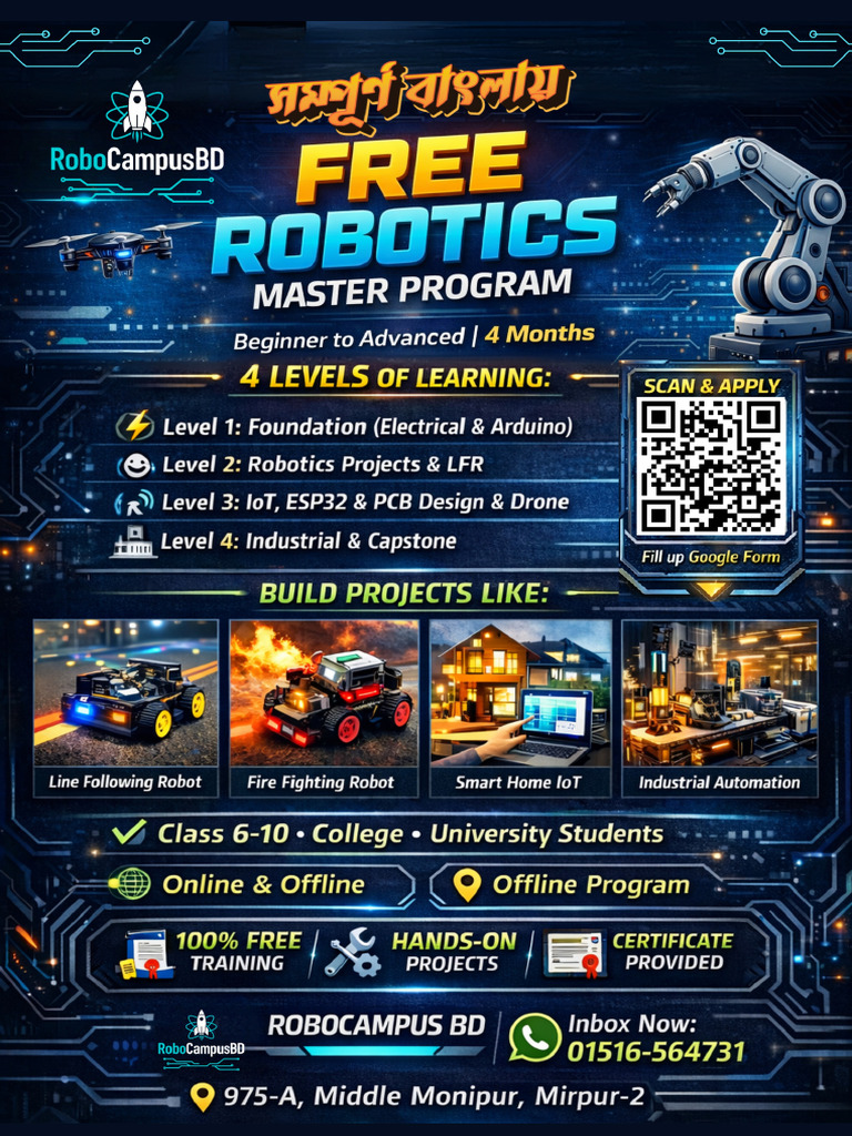 Robotics Master Program by RoboCampus BD-1 | PDF | Arduino | Electronics