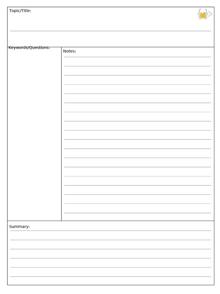 Notes Template | PDF