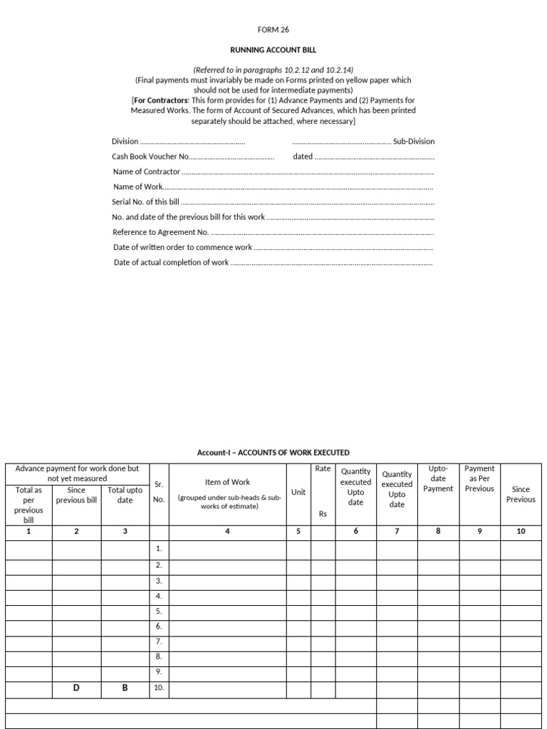 Contractor Bill Format With Advance Payment | PDF | Chess Theory