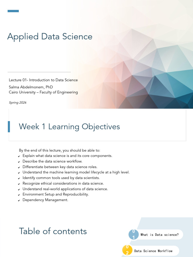 01 - Introduction To Data Science | PDF | Data Science | Machine Learning