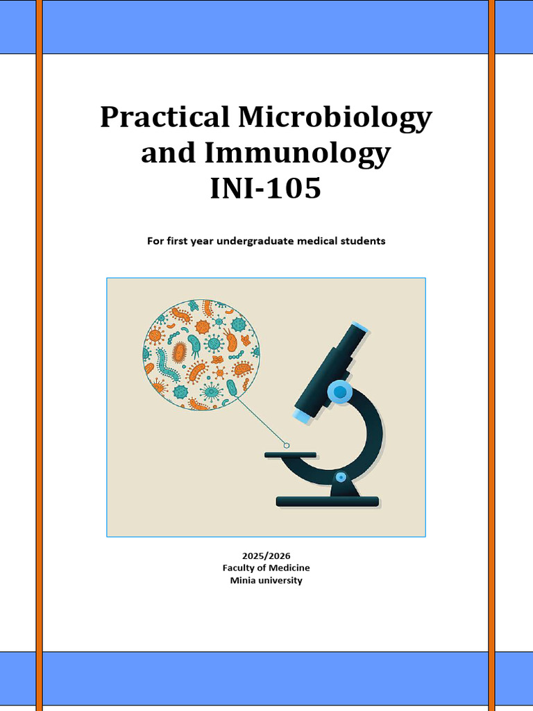 INI - Microbiology Practical Book 2026 | PDF | Staining | Sterilization ...