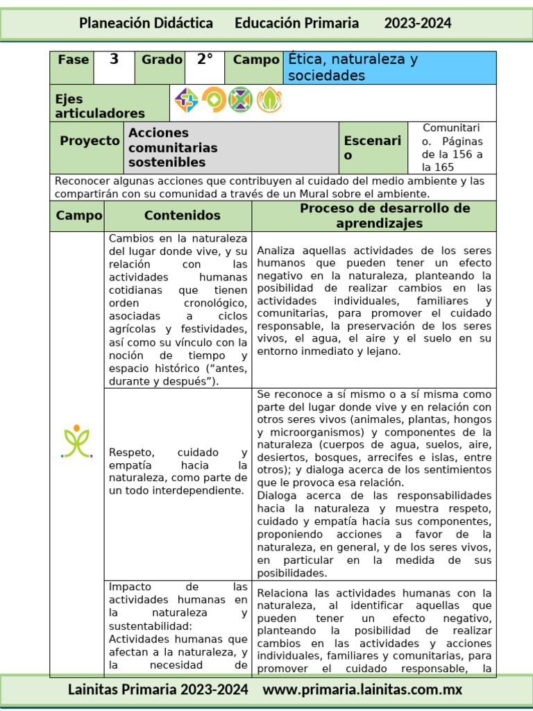 2do Grado Junio 06 Acciones Comunitarias Sostenibles 2023 2024 | PDF ...