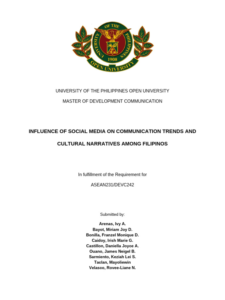 Group 4 Philippines Term Paper | PDF | Social Media | Popular Culture ...